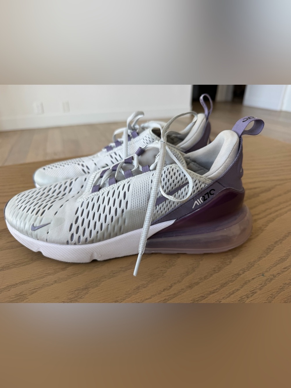 Nike Air Max 270 Pure Platinum Lilac Bloom Women's Size 9.5